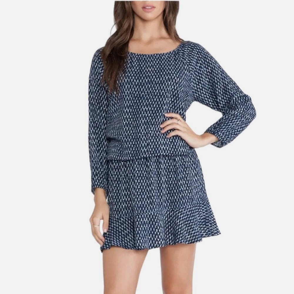 Soft Joie Arryn B Mini Long Sleeve Dress, Black/White, Size Medium, EUC
